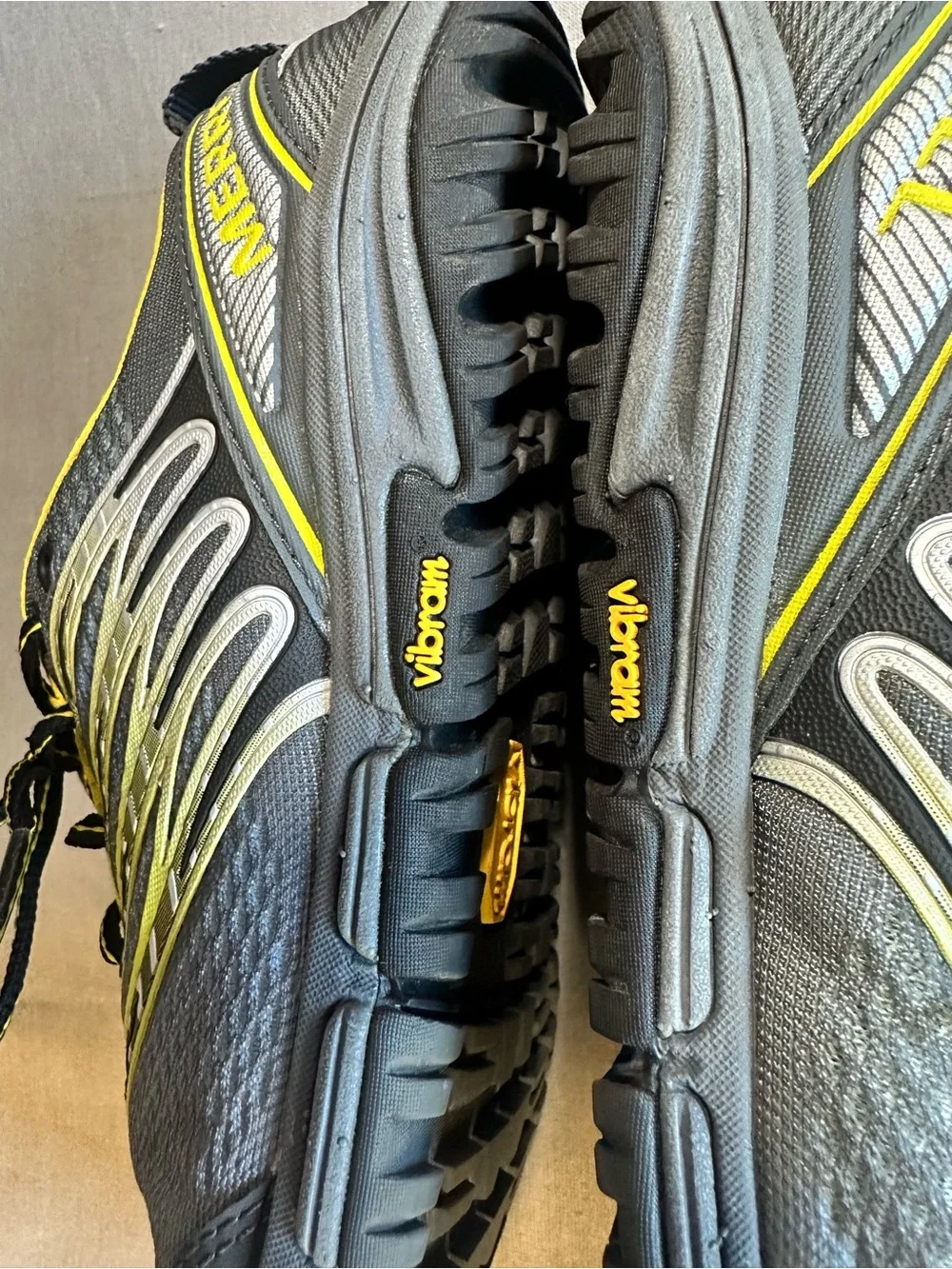 Merrell‎ Gray and Yellow Athletic Sneakers